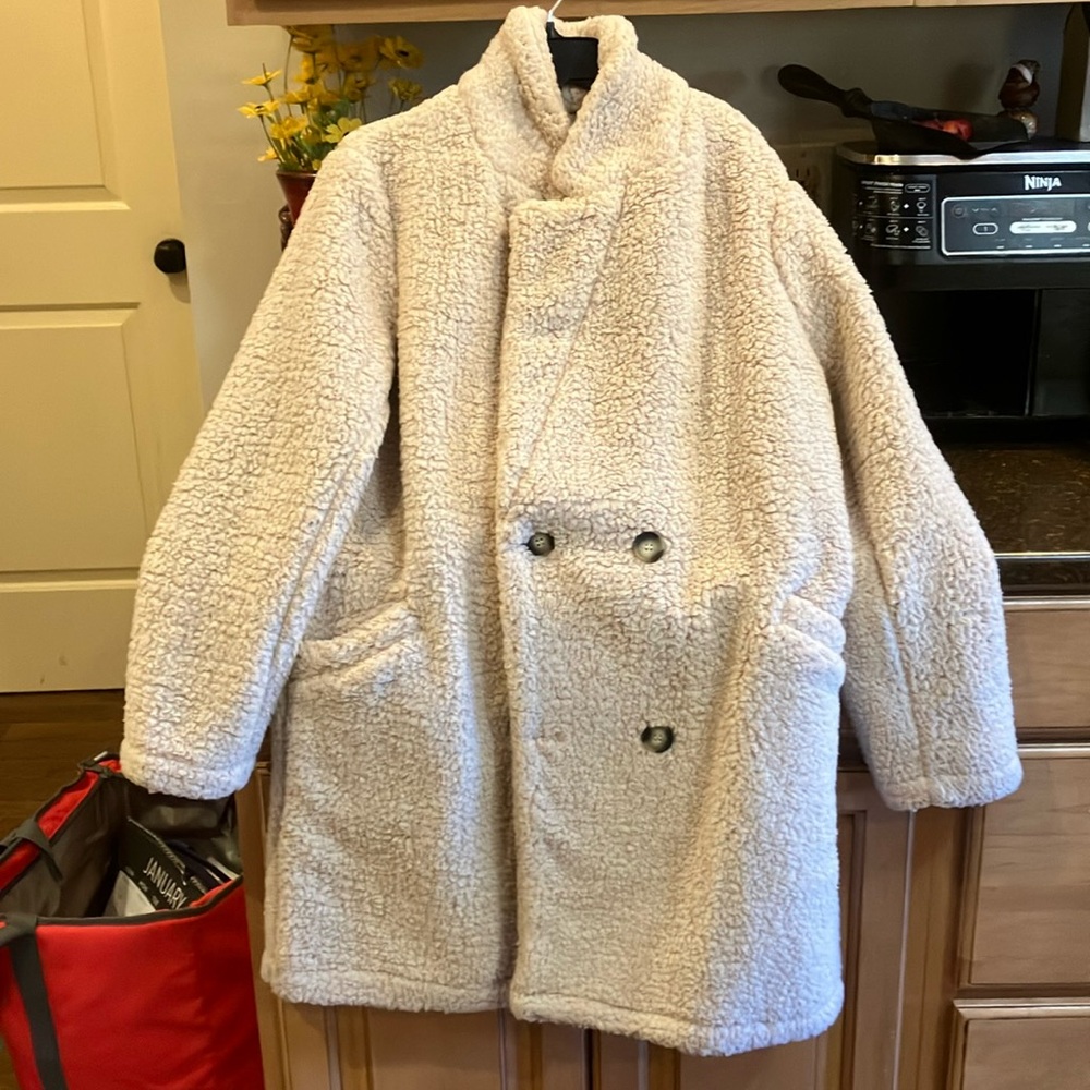 Cream Sherpa coat